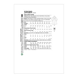 SIMPLICITY Sewing Pattern S9089 Misses' Fantasy Costume, 6-8-10-12-14, H5