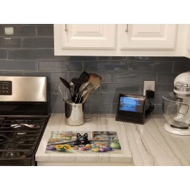Decorating Easter German Shepherd Glass Cutting Board