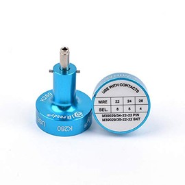 JRready K280 Crimper Positioner Head for AS22520/2-01 NEW-AS2 ACT-AS2 Crimping Pliers for M39029/34-22-22 PIN,M39029/35-22-22 SKT(1PCS)