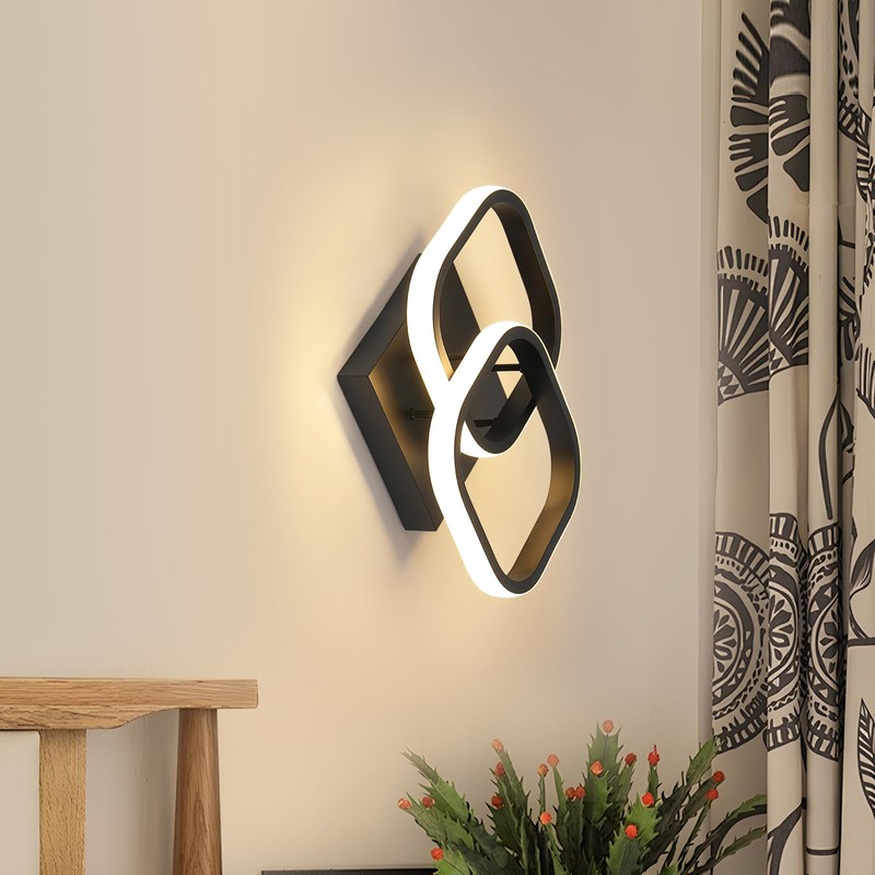Osairous LED Ceiling Light Black, Modern Ceiling Light Square 2135