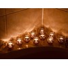 Volens Round Gold Votive Candle Holders, Mercury Glass Candle Holder