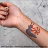 Azeeda 4 x 'blaue Schnecke' Temporäre Tattoos - Wasserfest, Hautfreundlich