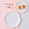 Eplze YBK Tech Elegant Round Embossed Lace Plate, Ceramic Serving