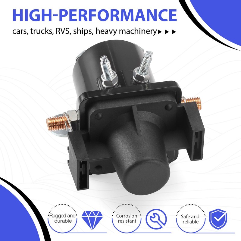 0100055000 Battery Disconnect Relay, RV Automobile Battery Disconnect Solenoid, 01-00055-000