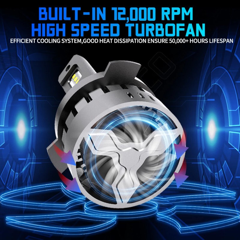AUIMSOCO 9005+H11 HIGH LOW BEAM LED Headlight Super Bright Bulbs