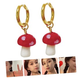 LIFKOME 1 Pair Dangle Mushroom Earrings for Women Cute Design for Nature Lovers Stylish Accessory for Daily Wear