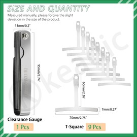 Keadic Pack of 10 Guitar Luthier Tools Includes 9 Understring Guitar Radius Gauge and 1 Clear Gauge, Universal Guitar Gauge Ruler Measuring Tool for Guitar Bass Setup Repair Tools