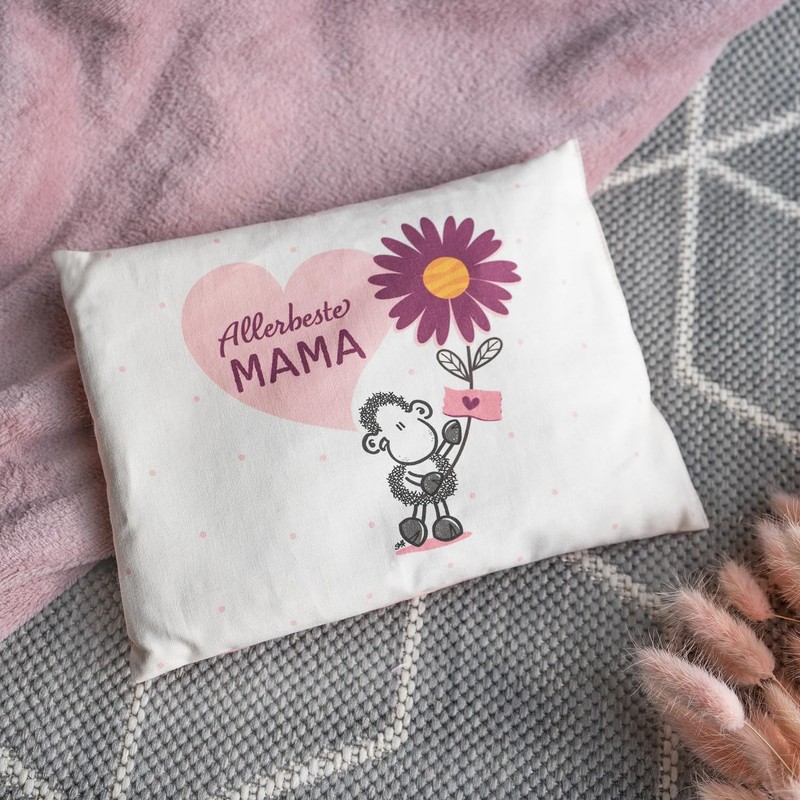 Sheepworld Cherry Stone Cushion with "Allerbeste Mama" Motif | Cushion