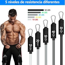 Jasonwell Bandas de Resistencia - Ligas de Resistencia Bandas Elasticas Fitness Bandas de Resistencia para Ejercicio para Entrenamiento de Resistencia
