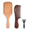 Mololan Kit De Peines De Sándalo Natural Desenredar Cabello Rizado