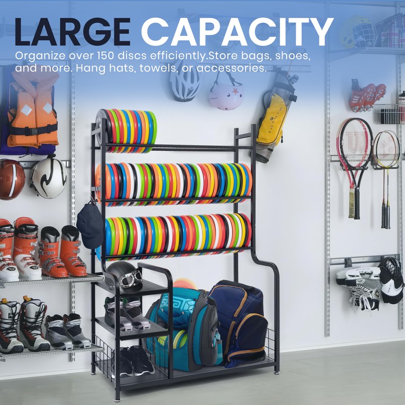 DECORDEEP Disc Golf Storage Rack – Disc Golf Organizer with