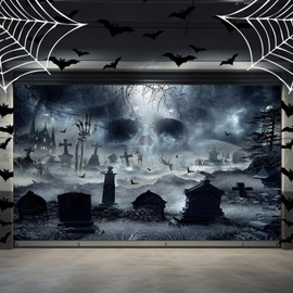 Frienda 7 x 16 ft Halloween Garage Door Cover Decoration