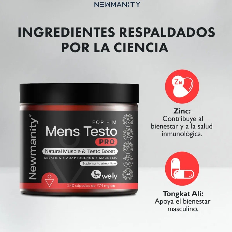 Mens Testo Pro Testosterona 11 En 1 - Newmanity 240