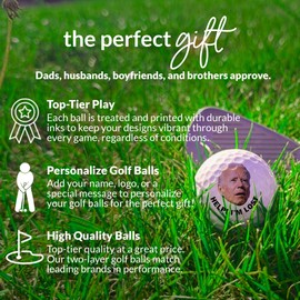 With Love From Julie 3 Pack Golf Balls Funny Novelty Golfers Gift - Help I'm Lost - Funny Photo for Men Boyfriend Husband Grandpa Retirement Gifts