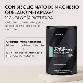 Creatine Monohydrate Magnesium | Redefinimos el Estándar en Suplementación | Creatina Monohidratada Micronizada Ultra Pura + Bisglicinato de Magnesio 