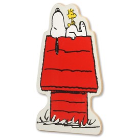 Open Road Brands Peanuts Snoopy and Woodstock Doghouse Nap Wood Wall Decor - Adorable Snoopy Decoration for Home or Classroom