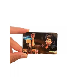 Scar face Credit Card Sticker Skin Film Pre-Cut Decal Size 8.5 X 5.