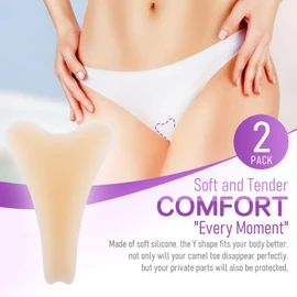 camel toe concealer 2 Pack - Invisible and comfortable, Reusable Anti camel toe underwear for women, waterproof and sweatproof, gentle and skin-friendly, camel toe cushion