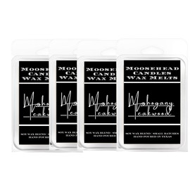 "Mahogany & Teakwood Scented Wax Melts 4 Pack - Rich & Earthy Home Fragrance - Proceeds Support Moosehead Animal Rescue Efforts - Long-Lasting Aromatherapy"