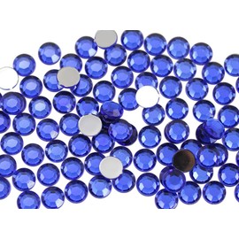 Allstarco 1000PCS 7mm SS34 Blue Sapphire .PH2 Acrylic Flat Back Rhinestones for Jewelry Making and Face Painting Card Making Embelishments Plastic Gems