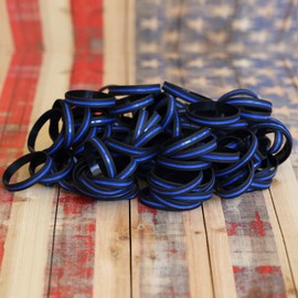 300 Thin Blue Line Silicone Wristbands In Support Memory Police Officer
