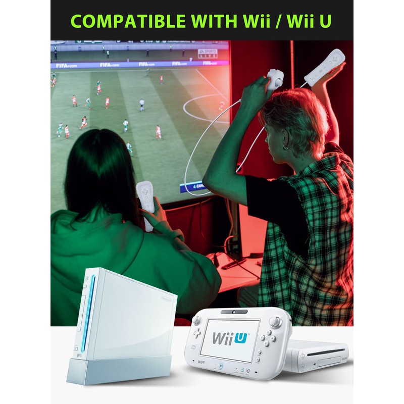 (White *2) Remote Controller with Motion Plus for Wii/WII U,