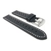 Bandini 22mm Mens Italian Leather Watch Band Strap - Black