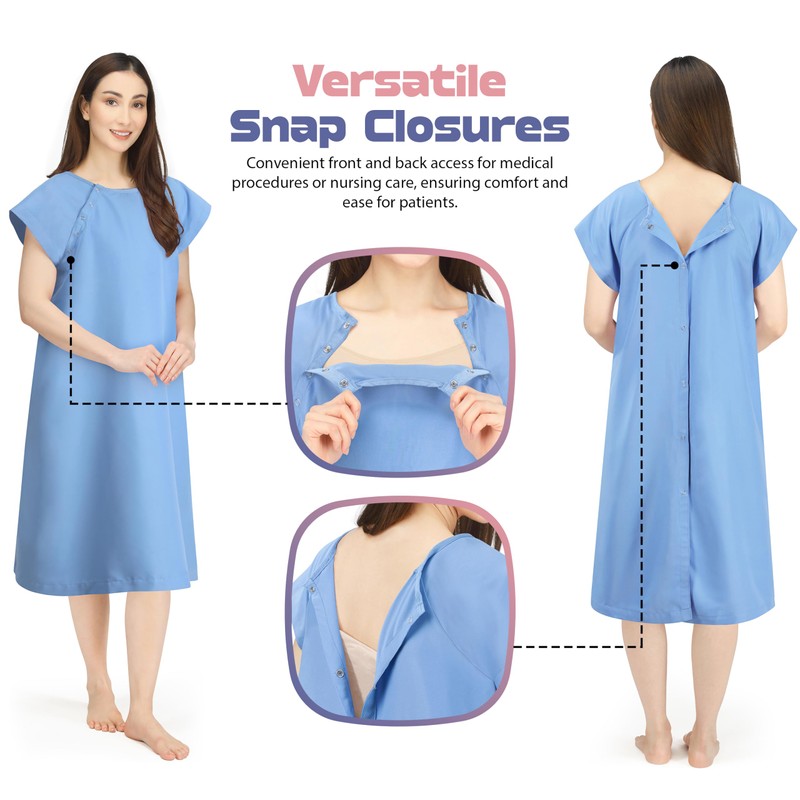 NY Threads Women's Hospital Gown Soft and Stylish Patient Gown,