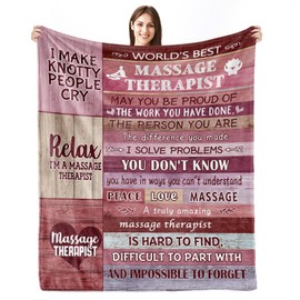 Massage Therapist Blankets & Gifts for Women - Therapeutic Massage Awareness Day, Christmas Throw Blankets 60"X 50"