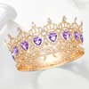 JITINX Queen Crown Wedding Rhinestone Heart Crowns and Tiaras for