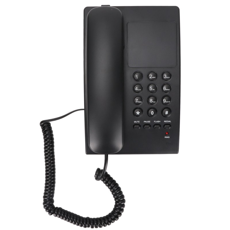 Home Corded Landline LED Indication Bell Mute Hands Free Speed