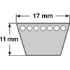 Strongbelt V-Belt Classic 17 x 11 mm Profile B /