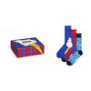 Happy Socks Unisex Downhilll Skiing Pack of 3, Blue, 41-46