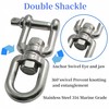 316 Stainless Steel 1/2"(M12) Eye x Jaw Swivel Anchor Swivel