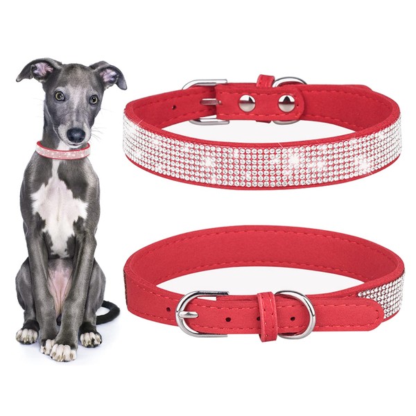 TSKDKIT Puppy Collar for Cat Small Dog Collar Cute Rhinestone