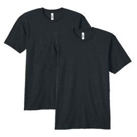 American Apparel unisex Tri-blend Track T-shirt, Style Gtr401, 2-pack Tri-black (2-pack) XX-Large