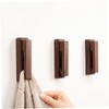 CAXUSD 1pc Solid Wood Over Door Coat Hanger Mounted Hooks