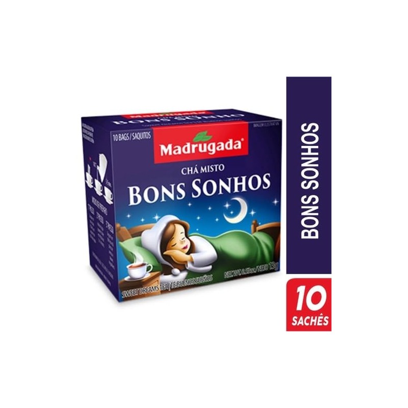 Cha Madrugada Bons Sonhos Sweet Dreams 6 Pack Brazilian Tea