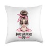 National Girlfriends Day - Trendy and Fashionable Design Throw Pillow