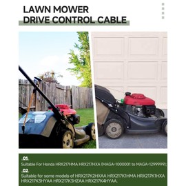 Anvpkun 54630-VH7-A03 Lawn Mower Speed Control Cable Compatible with Honda HRX217, HRX217K1-K7, HRX217HYA, HRX217HZA, HRX217VKA, HRX217VLA, HRX217VYA