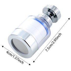Silver Kitchen Sink Faucet Filter | Rotating Sink Faucet Water Purifier | Bathroom Sink Water Filter Faucet, 360-degree Rotation Multipurpose Water Filtering Device for Water Filtration and Softeners