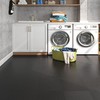 Livelynine Solid Black Vinyl Flooring 16-Pack 12x12 Inch Bathroom Peel