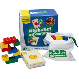 Alphabet Adventures - 26 Learning Flash Cards & Blocks - Best Alphabet Learning Toys - ABC Learning Toys for Kids - Toddler Educational Toy