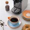 Selamica Ceramic 8 oz Cappuccino Cup Set with Saucers, Espresso