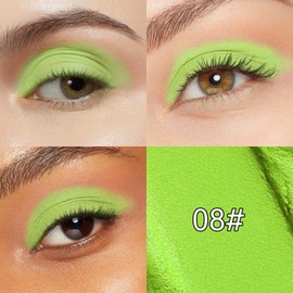 Erinde Eyeshadow Pen, Green Matte, Green Cream Eyeshadow Stick, Eyeliner Pencil, Long Lasting & Waterproof, Metallic Eye Makeup Eyeshadow Pencil