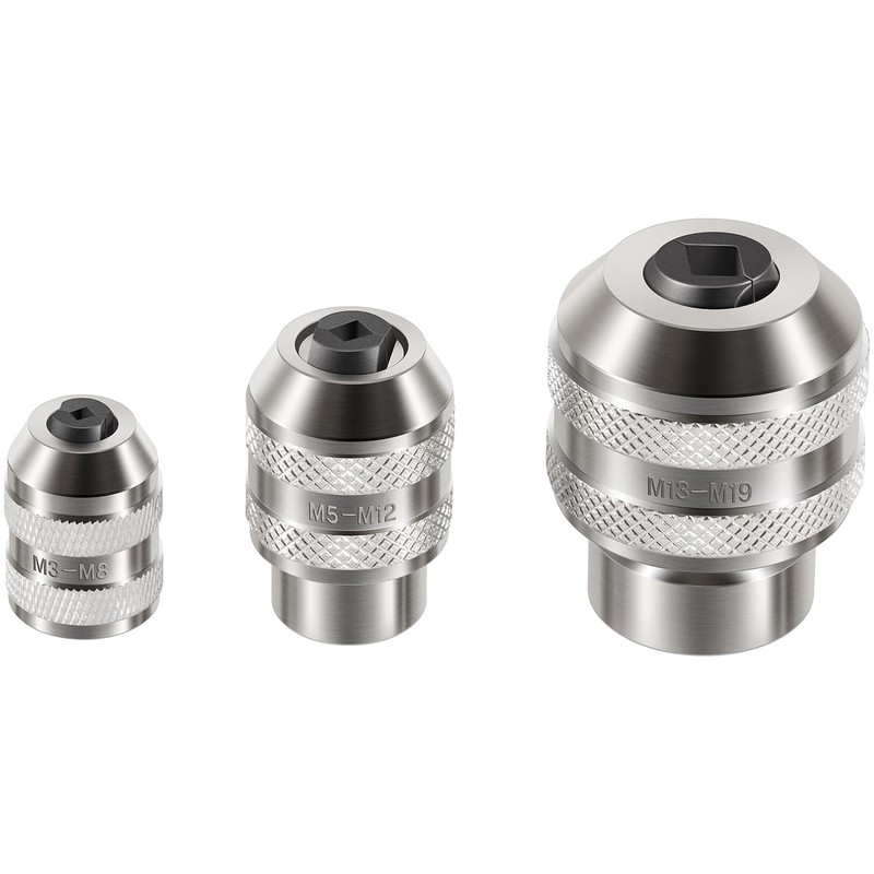Adjustable Tap Socket Set, 3-Piece Low-Profile Tap Holder for Ratchet