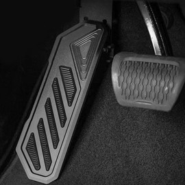 ETL INDUSTRIES Dead Pedal Left Foot Rest Pad for Jeep Wrangler JL JLU/Gladiator JT 2018 2019 2020 2021 2022 2023 2024 Driver Side Kick Panel Pads Cover Aluminum Anti-Slip Adjustable Pedals