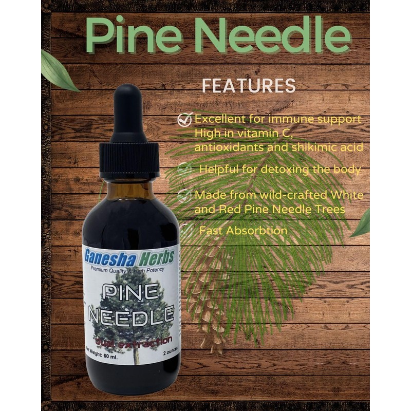 Ganesha Herbs Pine Needle Liquid Tincture Herbal Liquid Dual Extract