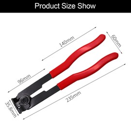 Ear Hose Clamps Pliers, Axle Cuffs Clamping Pliers, Cuff Pliers, Hose Clamp Pliers with Straight Neck, Hose Clamps Pliers for Hose Clamps (Red)