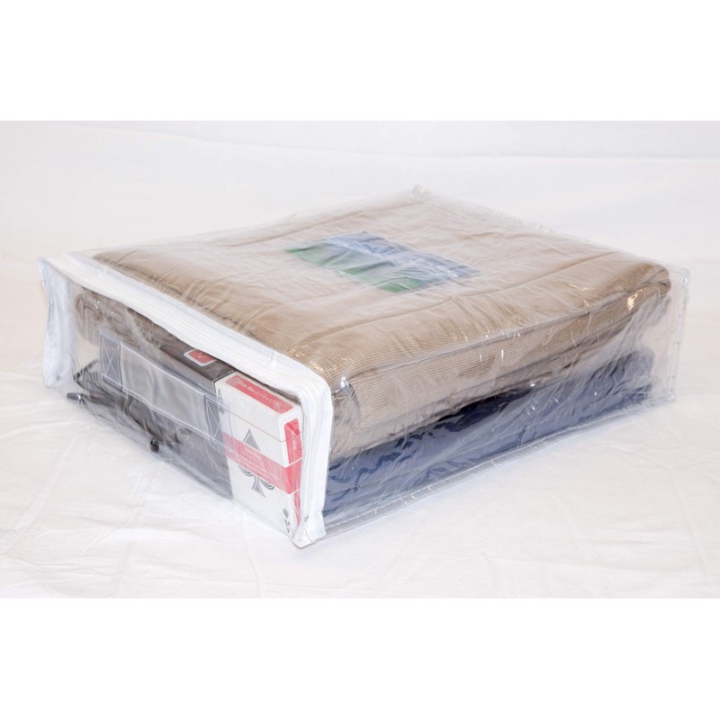 Clear Vinyl Zippered Storage Bags 12 x 15 x 4